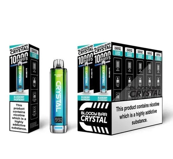 Bloody Bar Crystal 10K Prefilled Vape Kit - Blue Raspberry-Planet Puff