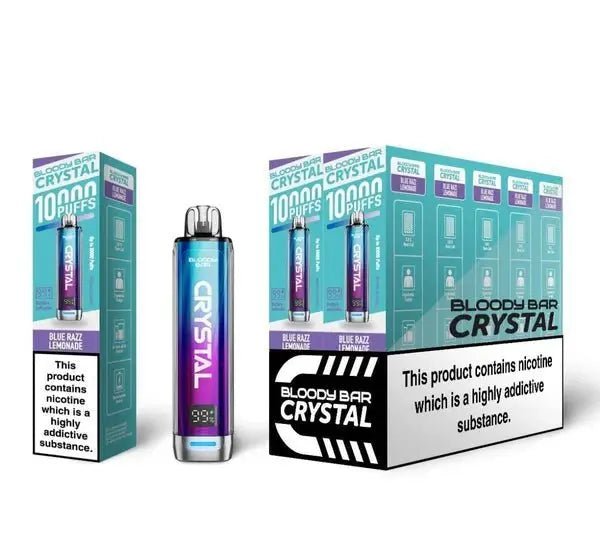 Bloody Bar Crystal 10K Prefilled Vape Kit - Blue Razz Lemonade-Planet Puff