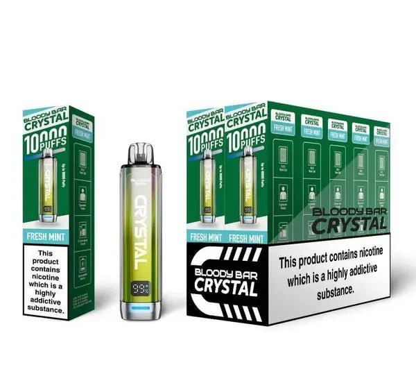 Bloody Bar Crystal 10K Prefilled Vape Kit - Fresh Mint-Planet Puff