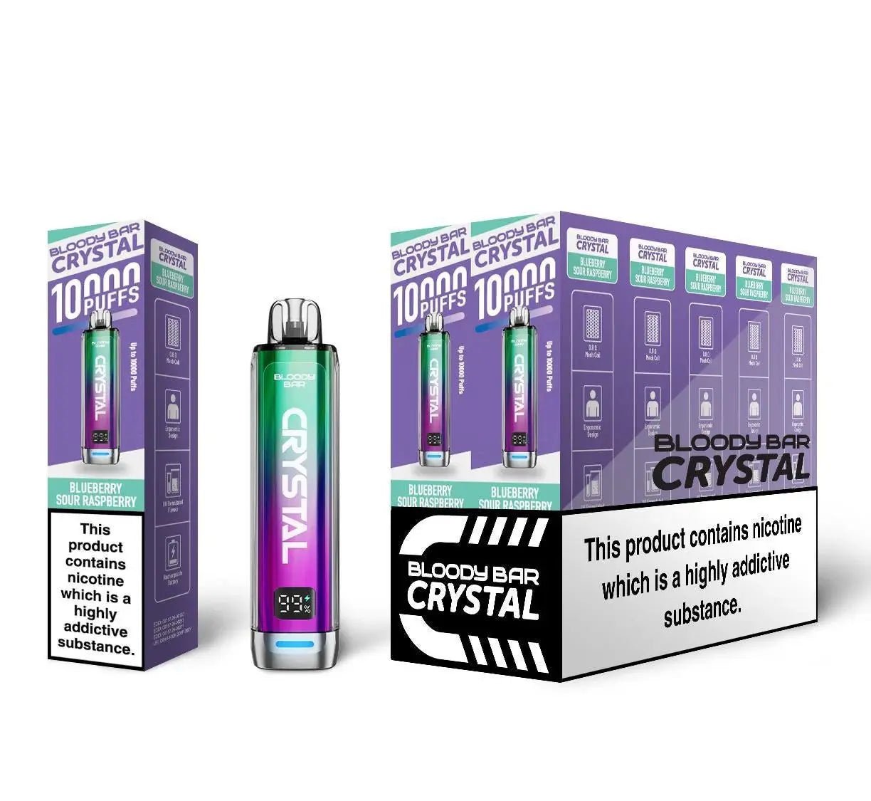Bloody Bar Crystal 10K Prefilled Vape Kit - Lemon Lime-Planet Puff