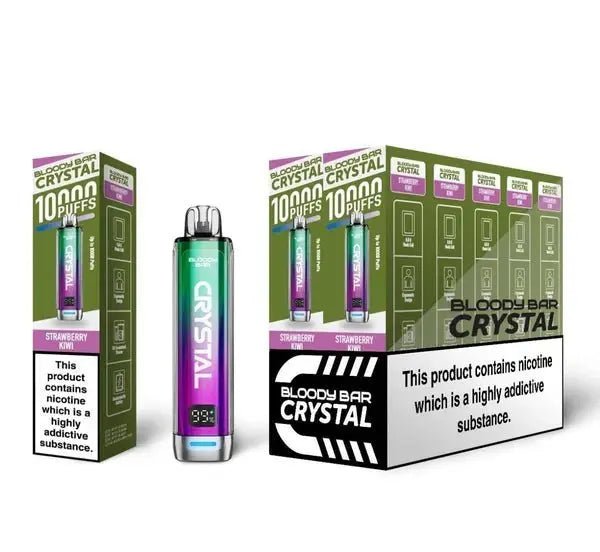 Bloody Bar Crystal 10K Prefilled Vape Kit - Strawberry Kiwi-Planet Puff