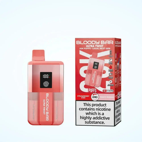 Bloody Bar Ultra Twist 20K Prefilled Pod Kit - Strawberry Kiwi/ Peach Mango-Planet Puff