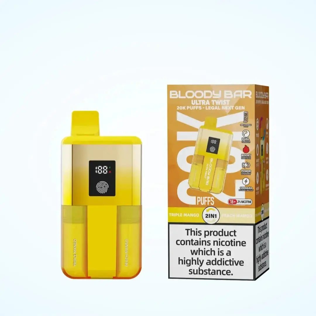 Bloody Bar Ultra Twist 20K Prefilled Pod Kit - Triple Mango/ Peach Mango-Planet Puff