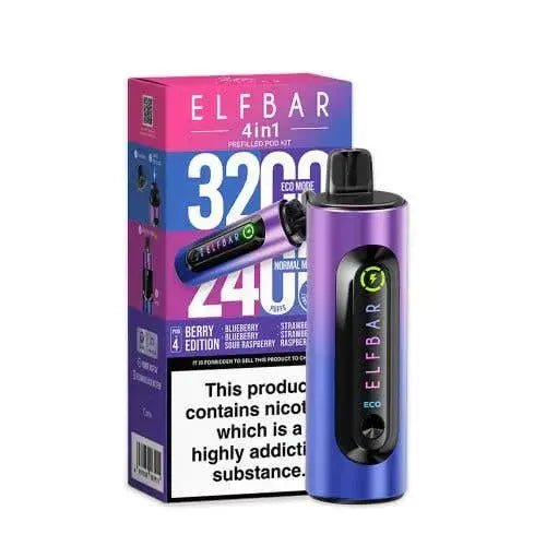 Elf Bar 4 - in - 1 3200 Prefilled Pod Kit (Pack of 5) - varient_name - Planet Puff