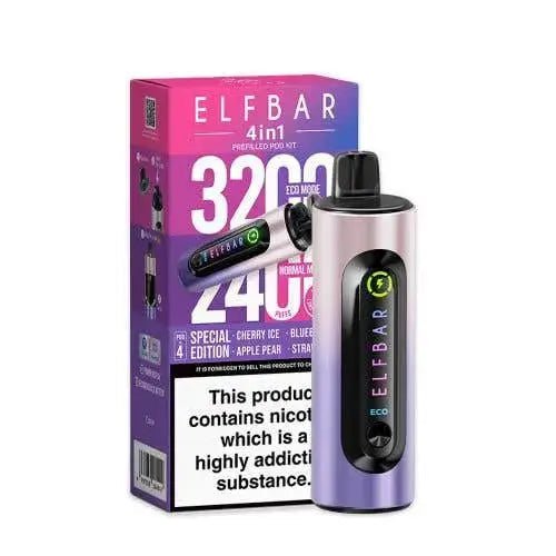 Elf Bar 4 - in - 1 3200 Prefilled Pod Kit (Pack of 5) - varient_name - Planet Puff