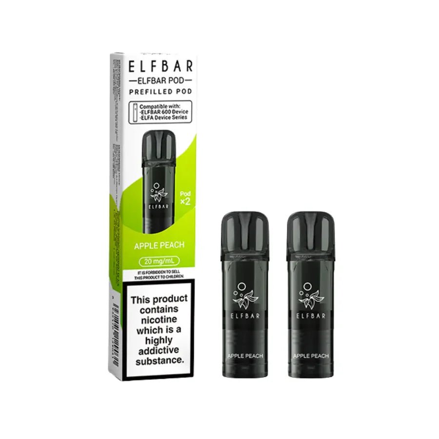 Elf Bar 600 Refill Pods (Pack Of 2) - Apple Peach-Planet Puff