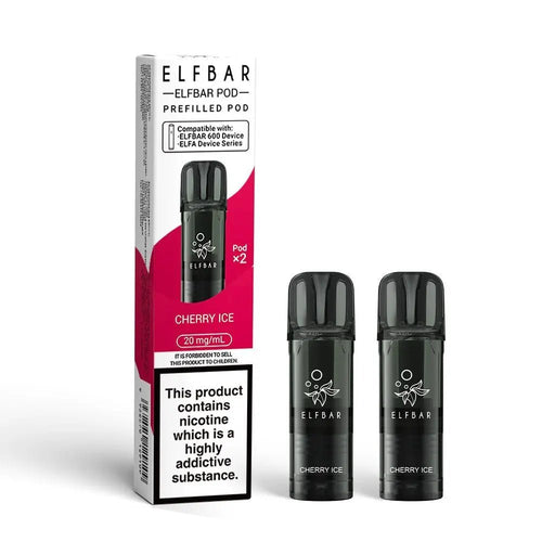 Elf Bar 600 Refill Pods (Pack Of 2) - Cherry Ice-Planet Puff