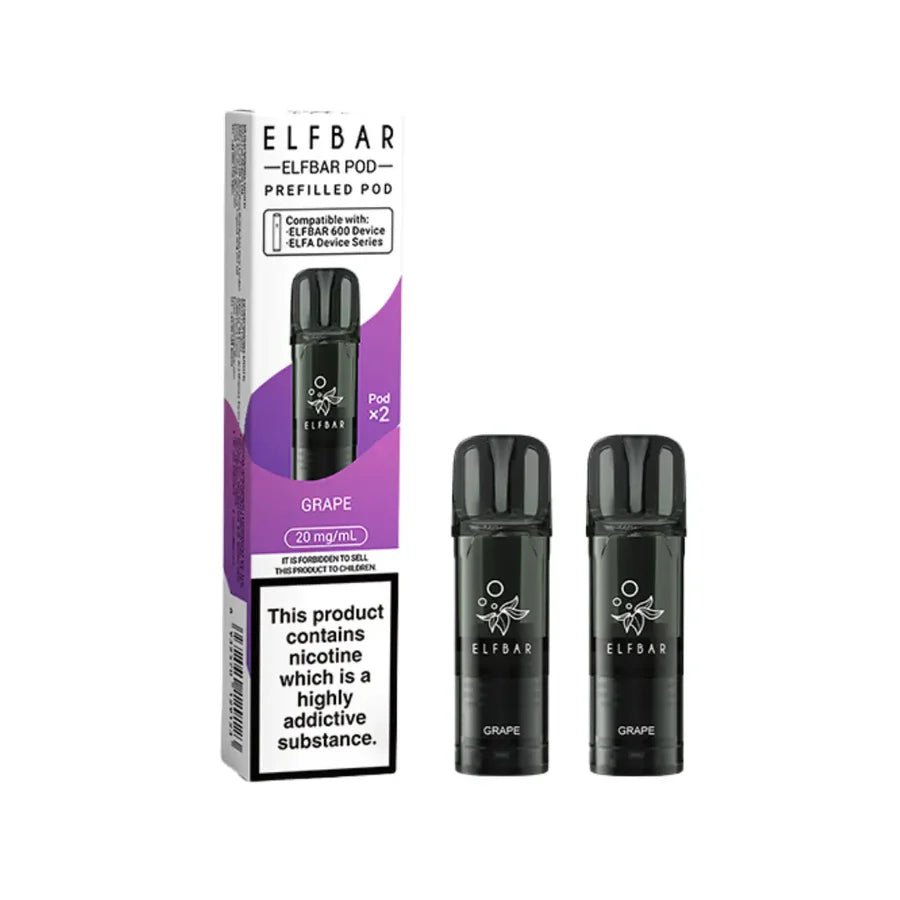 Elf Bar 600 Refill Pods (Pack Of 2) - Grape-Planet Puff