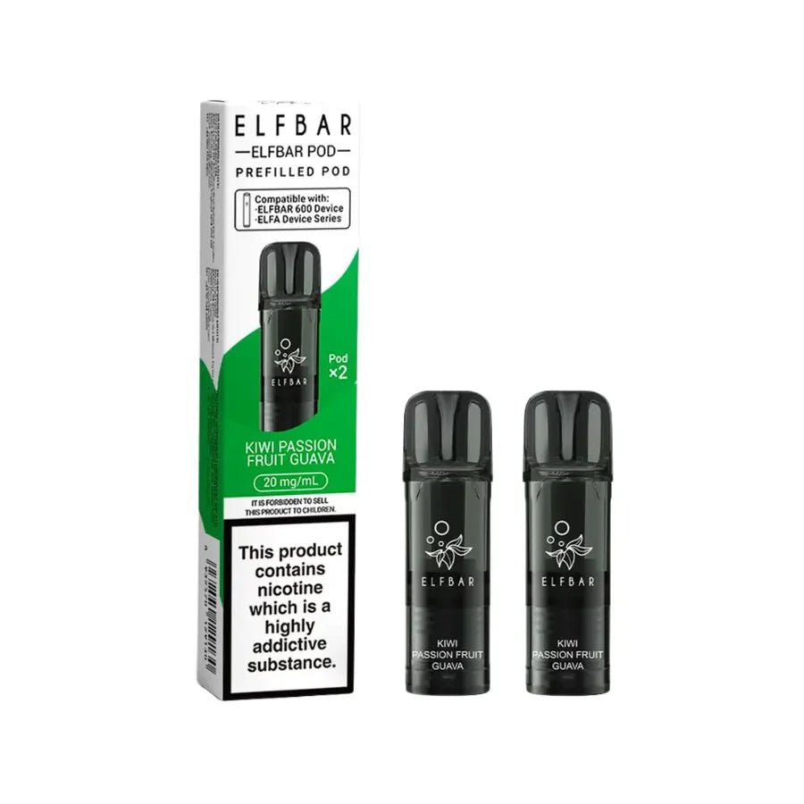 Elf Bar 600 Refill Pods (Pack Of 2) - Kiwi Passionfruit Guava-Planet Puff