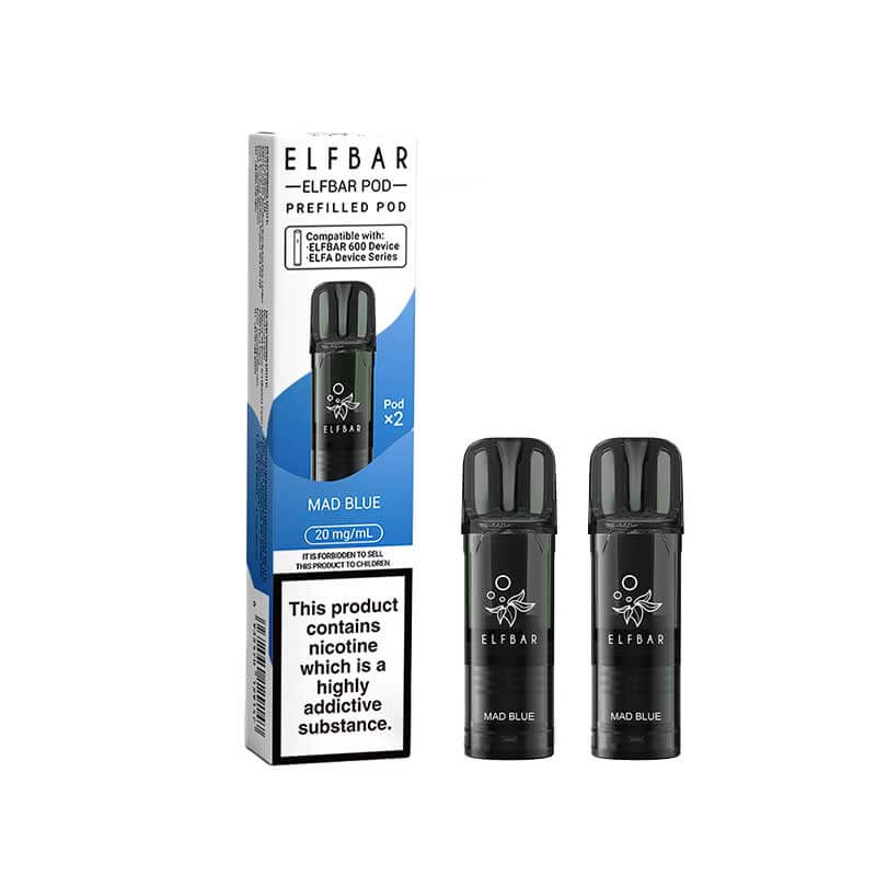 Elf Bar 600 Refill Pods (Pack Of 2) - Mad Blue-Planet Puff