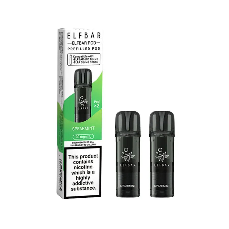 Elf Bar 600 Refill Pods (Pack Of 2) - Spearmint-Planet Puff