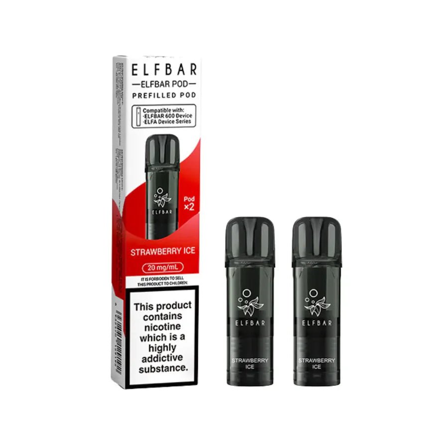 Elf Bar 600 Refill Pods (Pack Of 2) - Strawberry Ice-Planet Puff