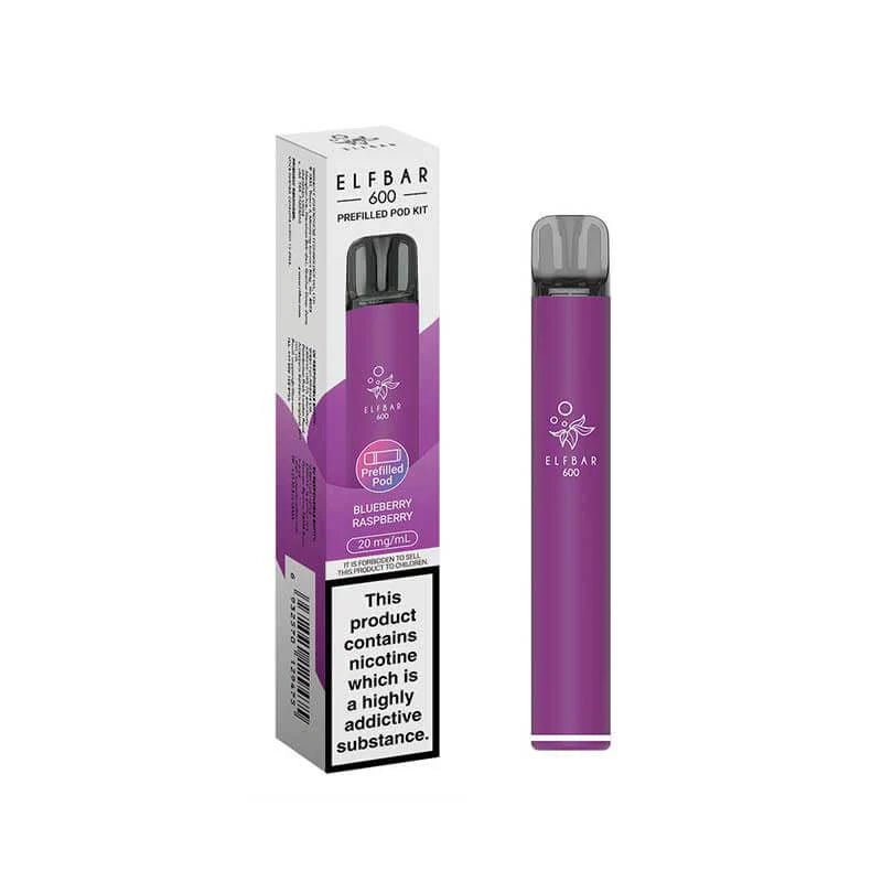 Elf Bar 600 Prefilled Vape Kit - Blueberry Raspberry-Planet Puff