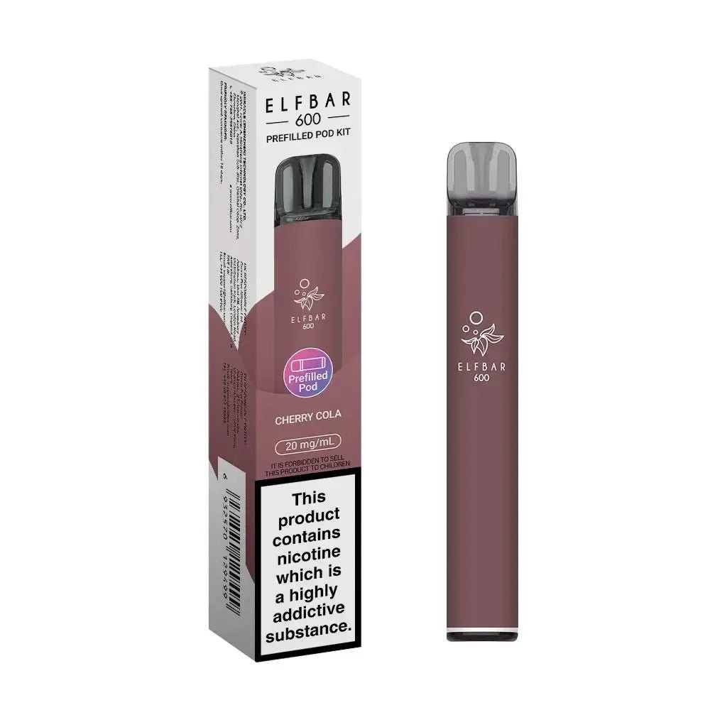Elf Bar 600 Prefilled Vape Kit - Cherry Cola-Planet Puff