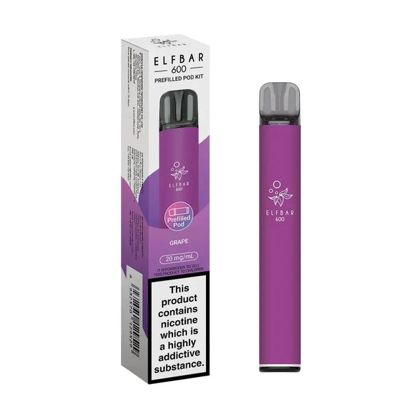 Elf Bar 600 Prefilled Vape Kit - Grape-Planet Puff