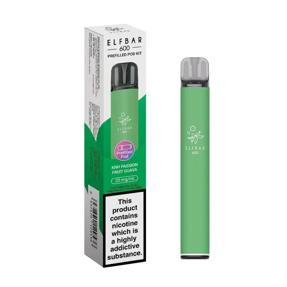 Elf Bar 600 Prefilled Vape Kit - Kiwi Passionfruit Guava-Planet Puff