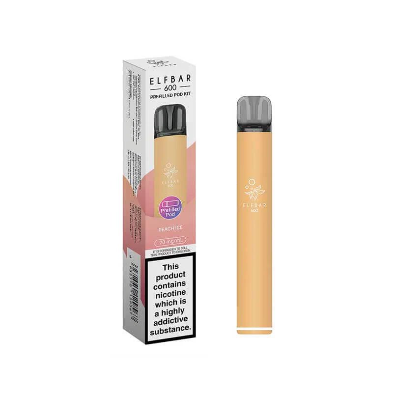 Elf Bar 600 Prefilled Vape Kit - Peach Ice-Planet Puff