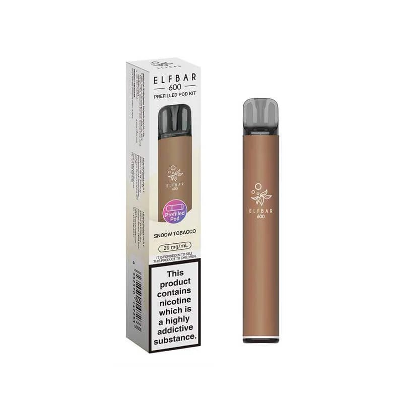 Elf Bar 600 Prefilled Vape Kit - Snoow Tobacco-Planet Puff