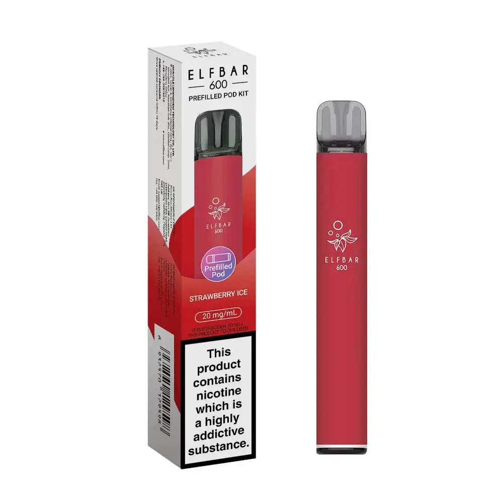 Elf Bar 600 Prefilled Vape Kit - Strawberry Ice-Planet Puff