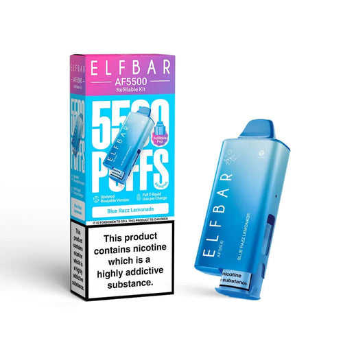 Elf Bar AF5500 Prefilled Vape Kit - Blue Razz Lemonade-Planet Puff