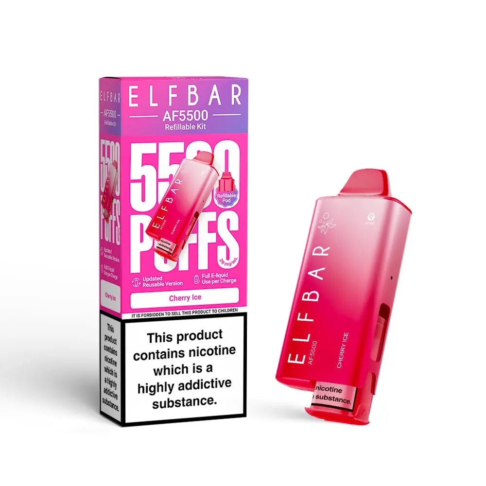 Elf Bar AF5500 Prefilled Vape Kit - Cherry Ice-Planet Puff