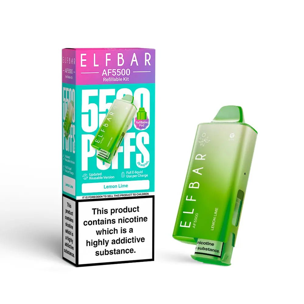 Elf Bar AF5500 Prefilled Vape Kit - Lemon Lime-Planet Puff