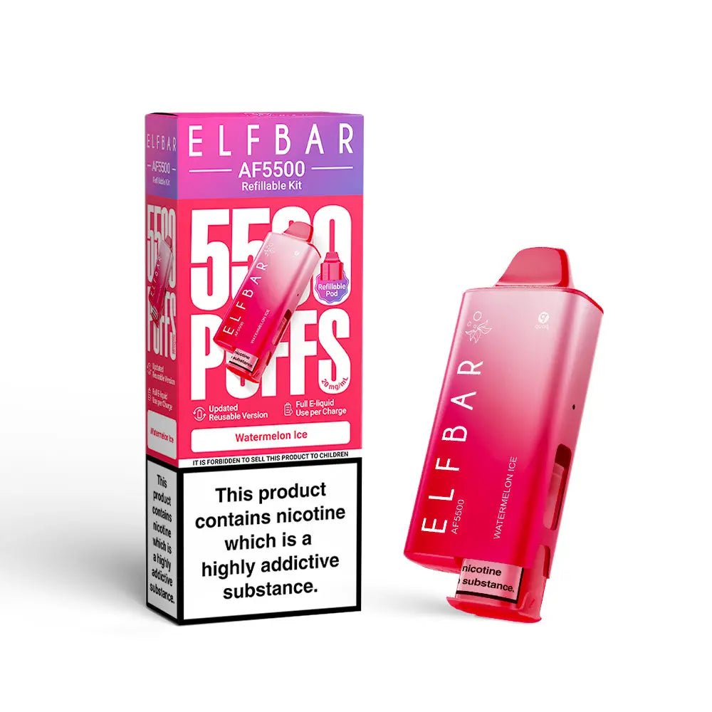 Elf Bar AF5500 Prefilled Vape Kit - Watermelon Ice-Planet Puff