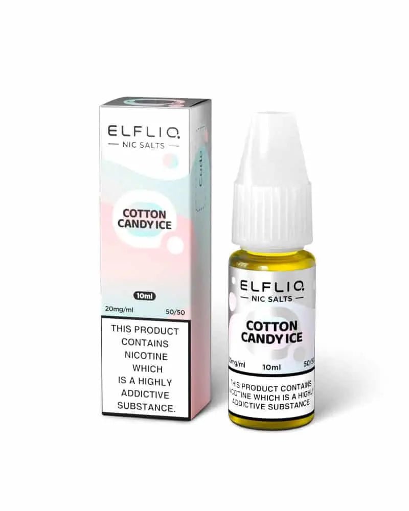 ELFLIQ Nic Salts 10ml | Vape Juice -P&amp;B Cloudd / Cotton Candy Ice-Planet Puff