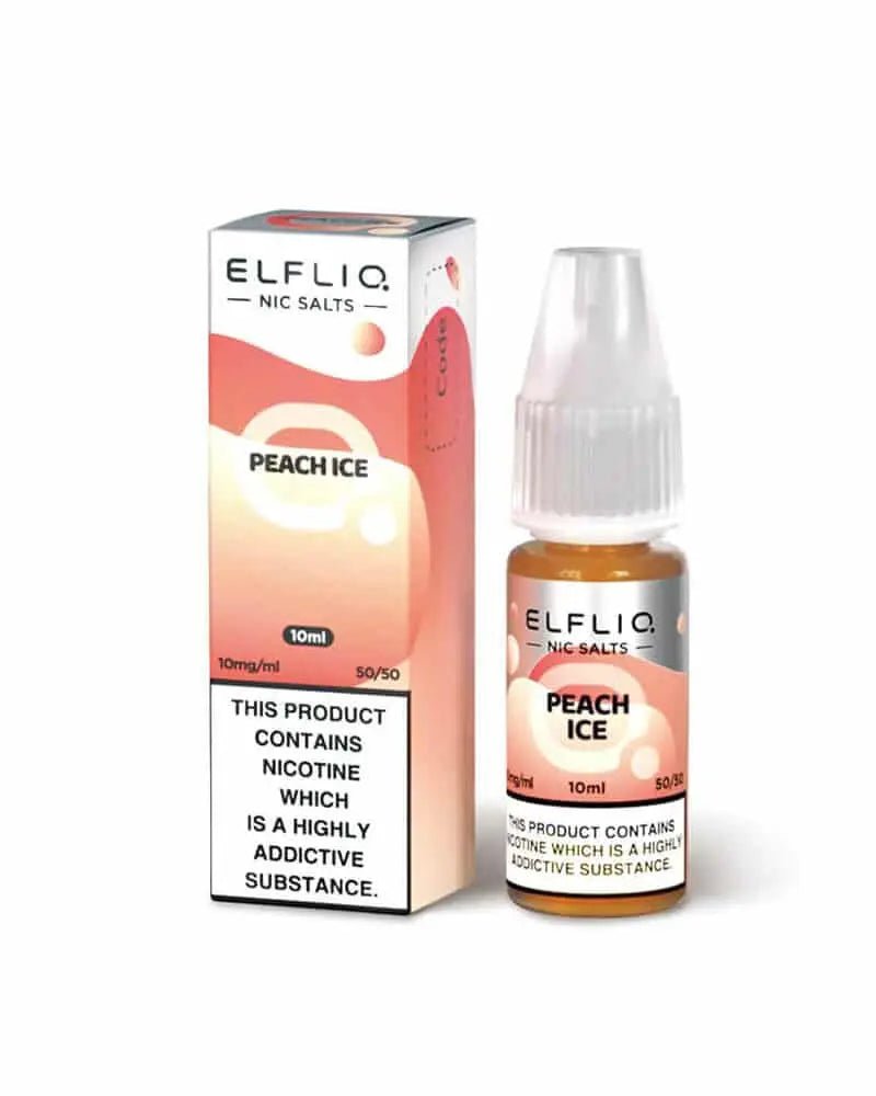 ELFLIQ Nic Salts 10ml | Vape Juice -Peach Ice-Planet Puff