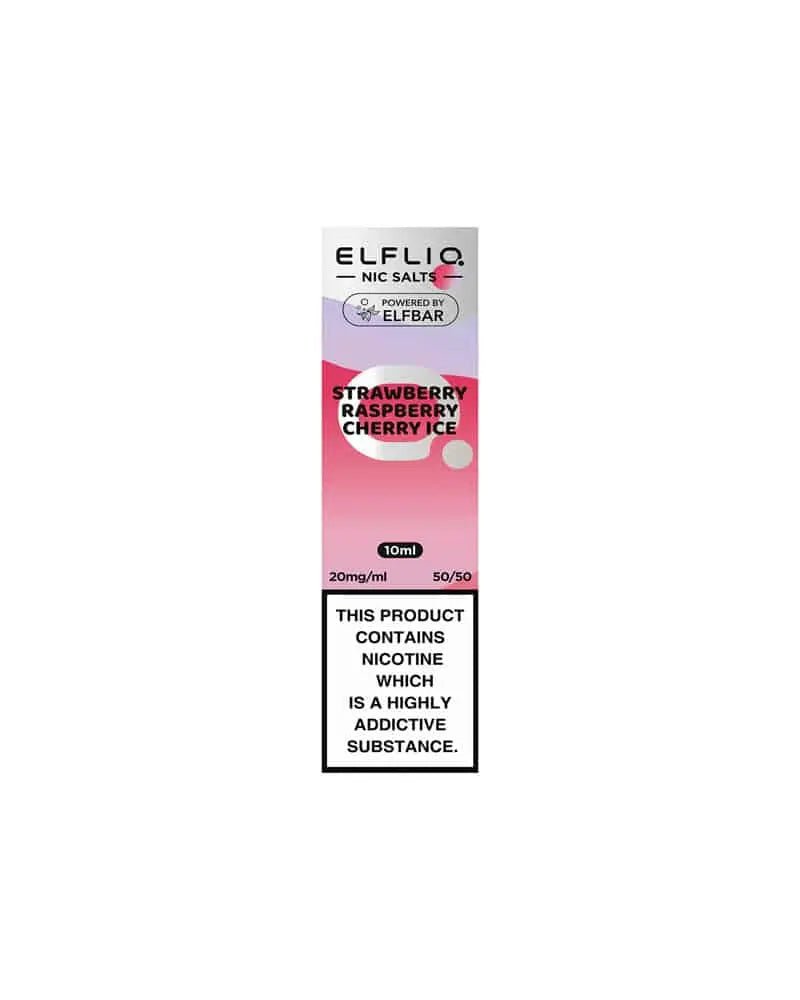 ELFLIQ Nic Salts 10ml | Vape Juice -Strawberry Raspberry Cherry Ice-Planet Puff