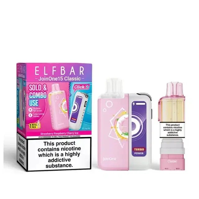 Elf Bar JoinOne 15 Classic Prefilled Pod Kit - Strawberry Raspberry Cherry-Planet Puff