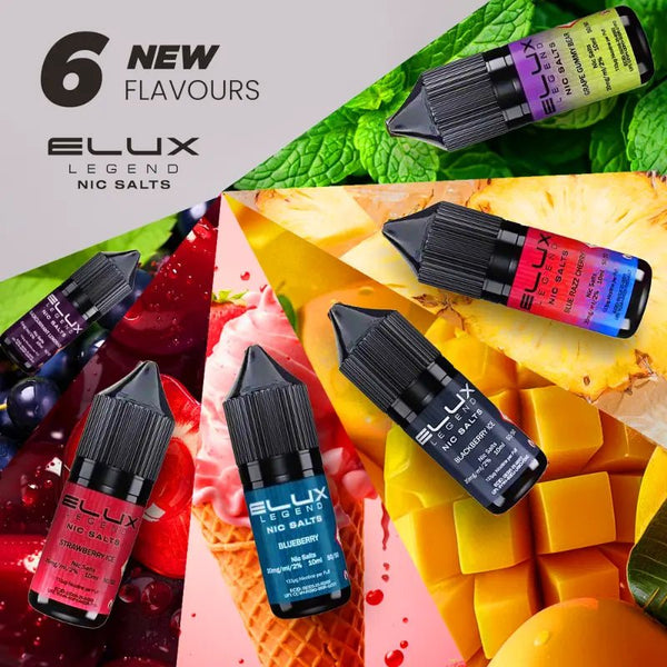 Elux Eliquid Nic Salts 10ml (Pack of 10) | Elux Vape Juice - 10mg-Strawberry Raspberry Cherry-Planet Puff