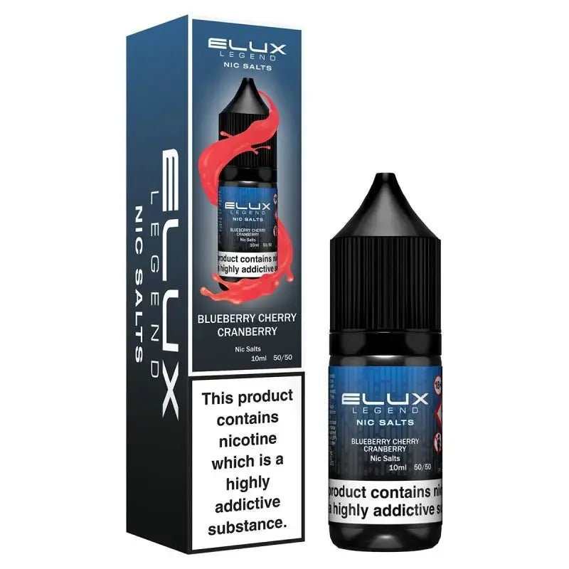 Elux Eliquid Nic Salts 10ml (Pack of 10) | Elux Vape Juice - 10mg-Blueberry Cherry Cranberry-Planet Puff