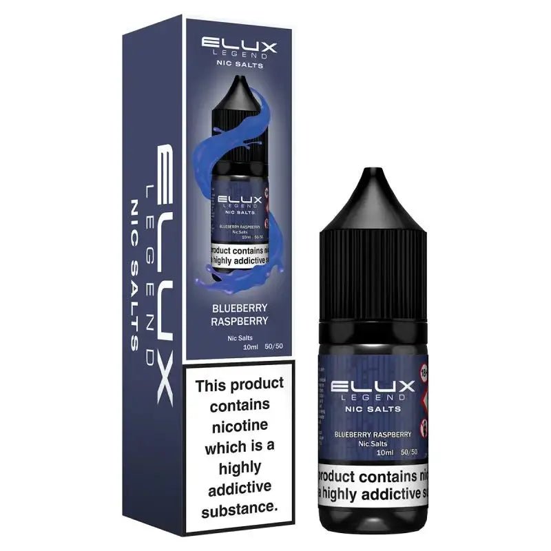 Elux Eliquid Nic Salts 10ml (Pack of 10) | Elux Vape Juice - 10mg-Blueberry Raspberry-Planet Puff