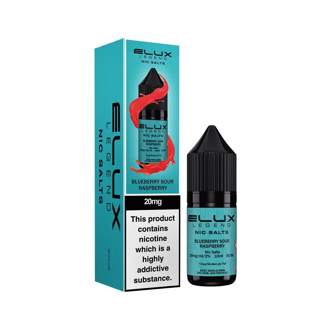 Elux Eliquid Nic Salts 10ml (Pack of 10) | Elux Vape Juice - 10mg-Blueberry Sour Raspberry-Planet Puff