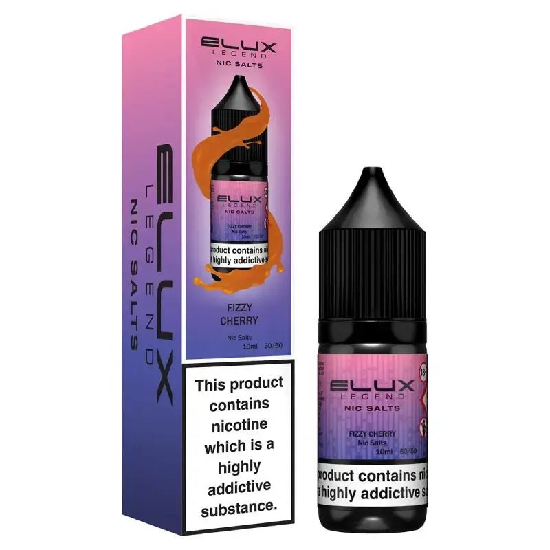 Elux Eliquid Nic Salts 10ml (Pack of 10) | Elux Vape Juice - 10mg-Fizzy Cherry-Planet Puff