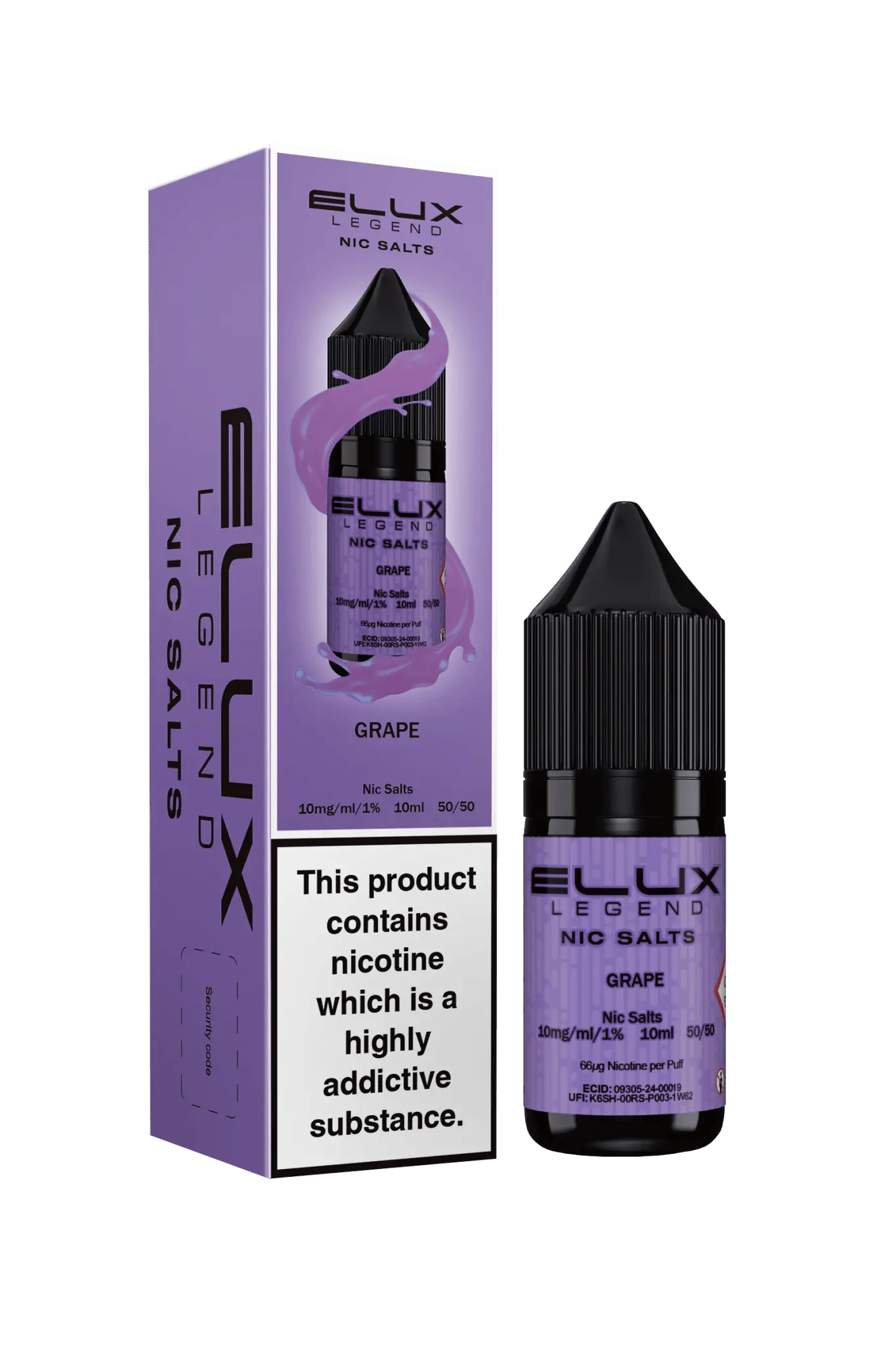 Elux Eliquid Nic Salts 10ml (Pack of 10) | Elux Vape Juice - 10mg-Watermelon Ice-Planet Puff