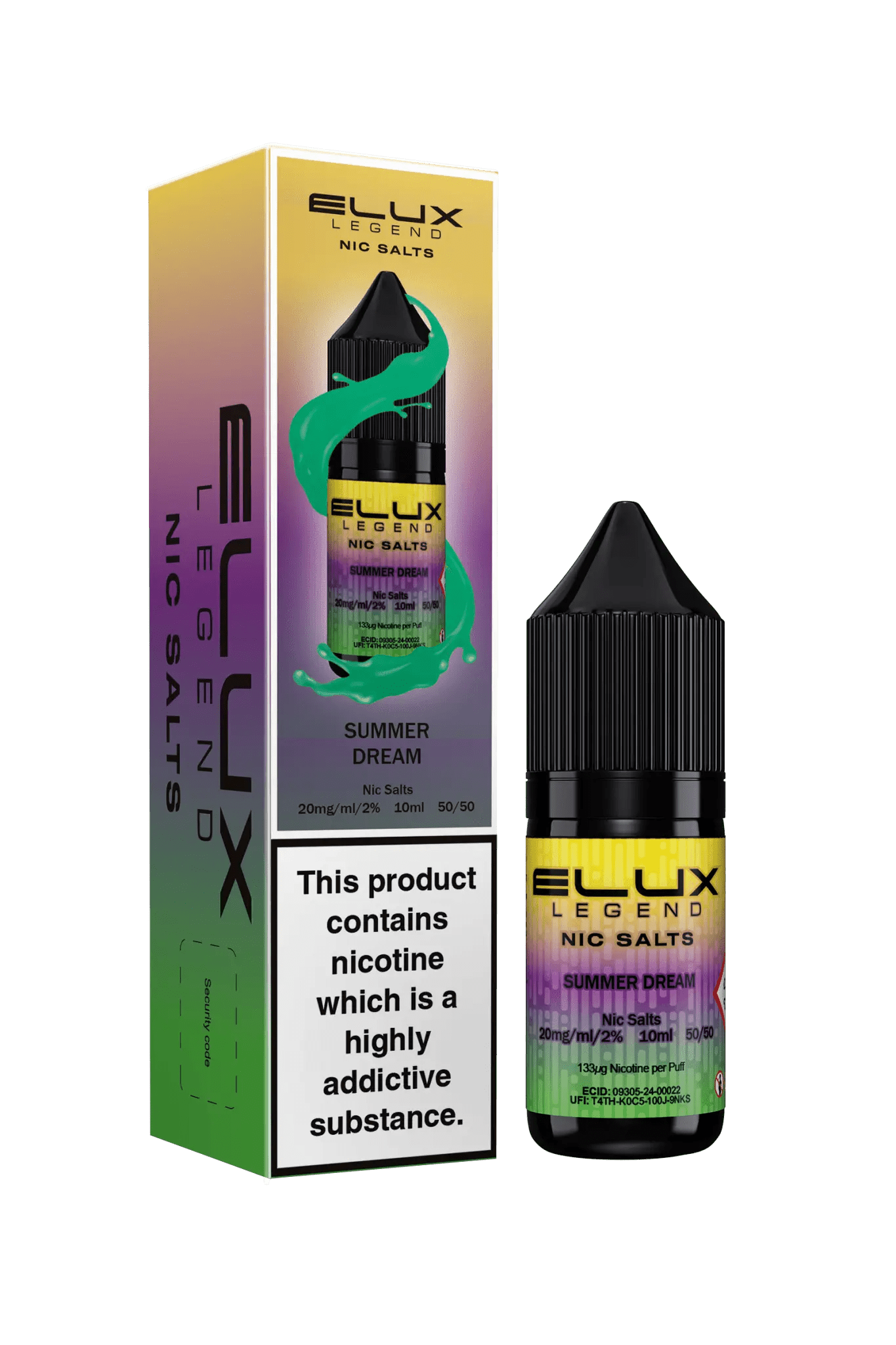 Elux Eliquid Nic Salts 10ml (Pack of 10) | Elux Vape Juice - 10mg-Summer Dream-Planet Puff