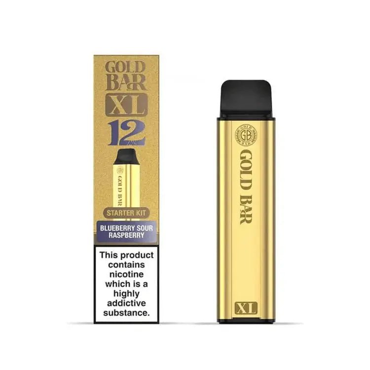 Gold Bar Vape XL Prefilled Vape Kit | 10K Puffs -Blueberry Sour Raspberry-Planet Puff