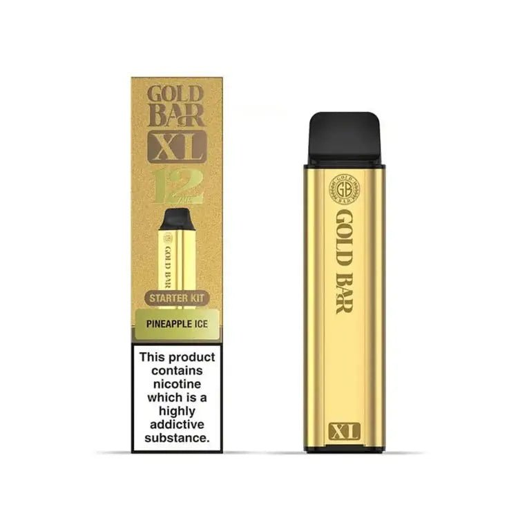 Gold Bar Vape XL Prefilled Vape Kit | 10K Puffs -Pineapple Ice-Planet Puff
