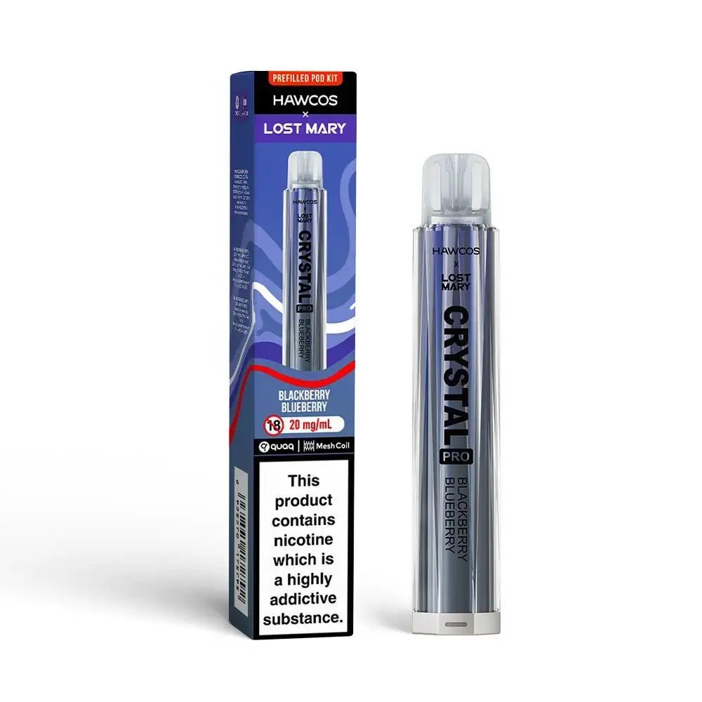 Hawcos x Lost Mary Crystal Pro Pod Kit - (Pack of 10) -Blackberry Blueberry -Planet Puff