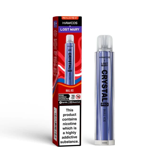 Hawcos x Lost Mary Crystal Pro Pod Kit - (Pack of 10) -Bull Ice -Planet Puff