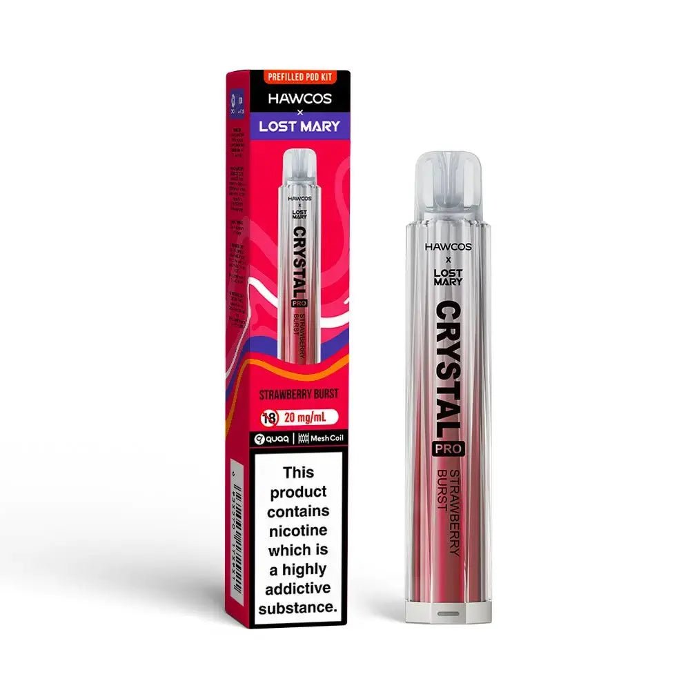 Hawcos x Lost Mary Crystal Pro Pod Kit - (Pack of 10) -Strawberry Burst -Planet Puff