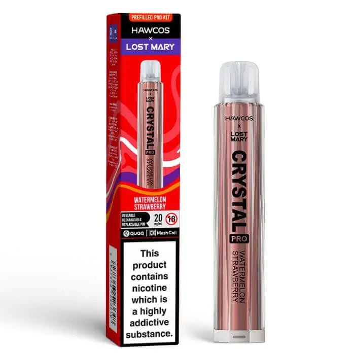 Hawcos x Lost Mary Crystal Pro Pod Kit - (Pack of 10) -Watermelon Strawberry -Planet Puff