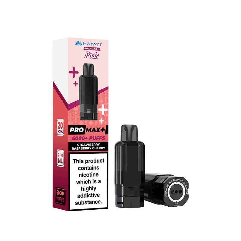 Hayati Pro Max Plus Pods -Strawberry Cherry Raspberry-Planet Puff