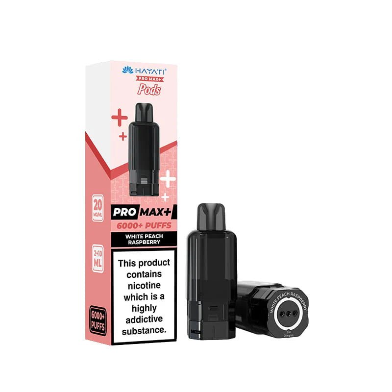 Hayati Pro Max Plus Pods -White Peach Raspberry-Planet Puff