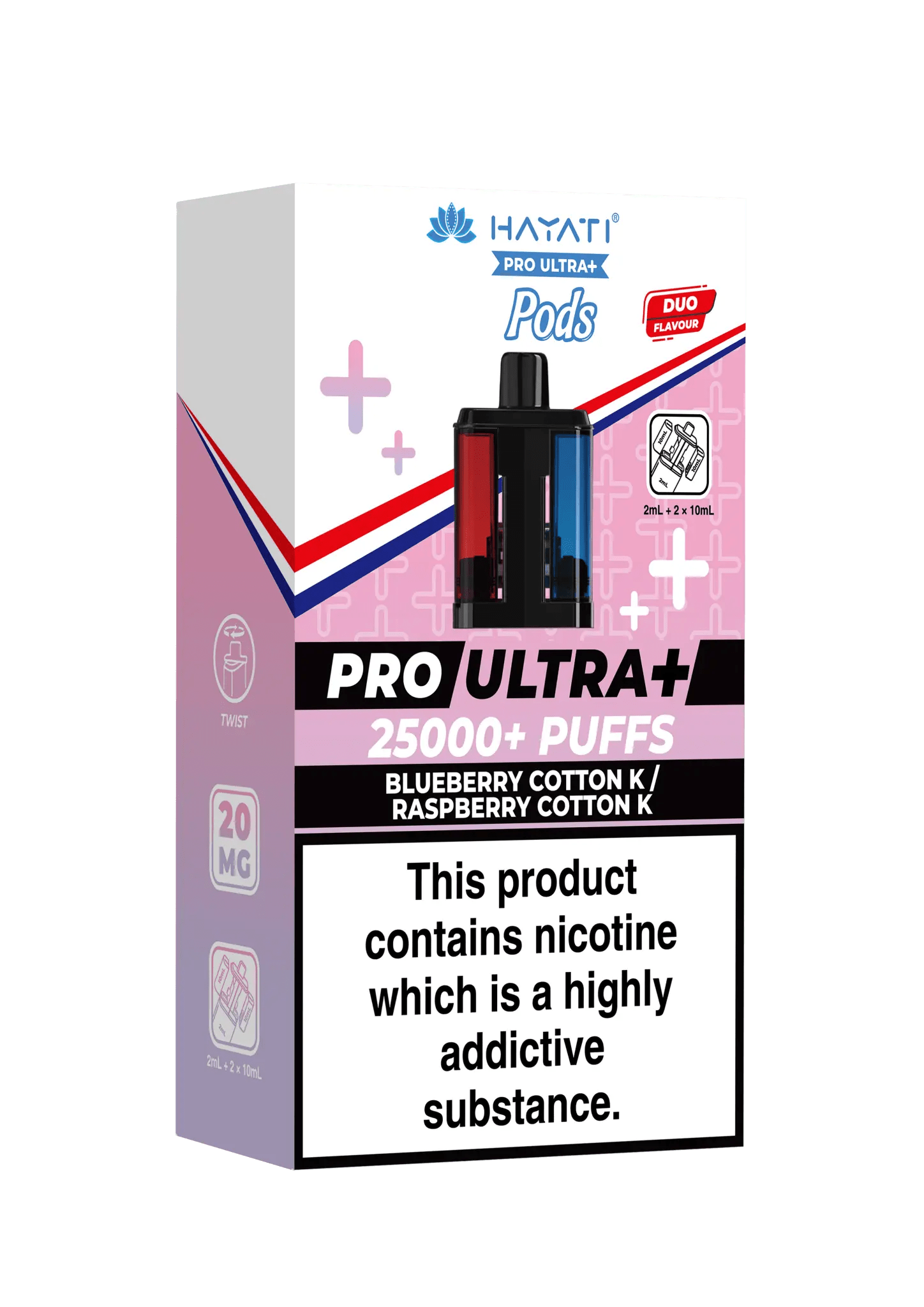 Hayati Pro Ultra Plus Pods - Blueberry Cotton K/ Raspberry Cotton K-Planet Puff