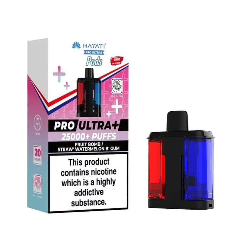 Hayati Pro Ultra Plus Pods - Fruit Bomb/ Strawberry Watermelon Bubblegum-Planet Puff