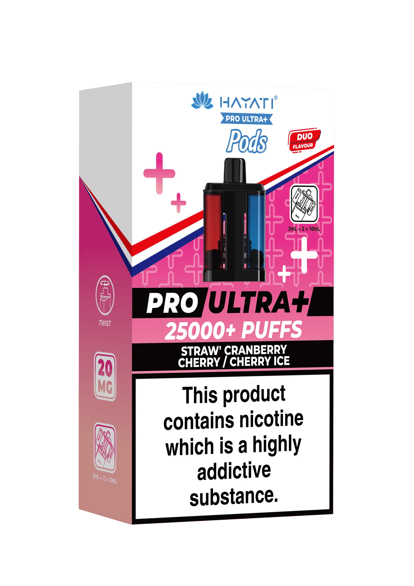 Hayati Pro Ultra Plus Pods - Straw Cranberry Cherry/ Cherry Ice-Planet Puff