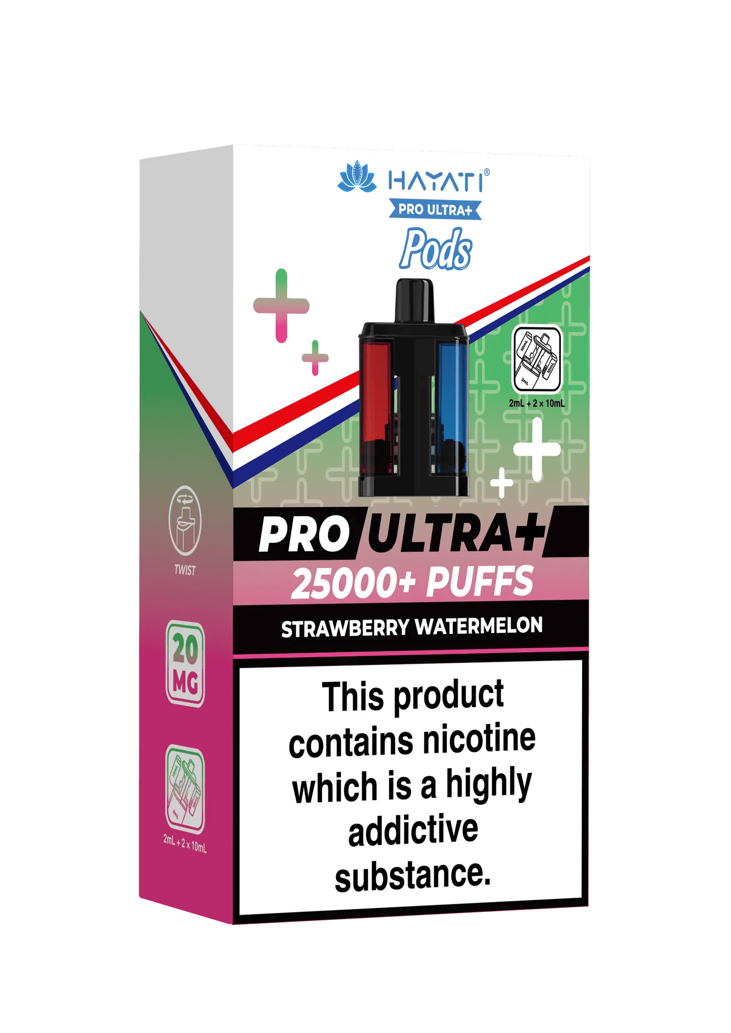 Hayati Pro Ultra Plus Pods - Strawberry Watermelon-Planet Puff
